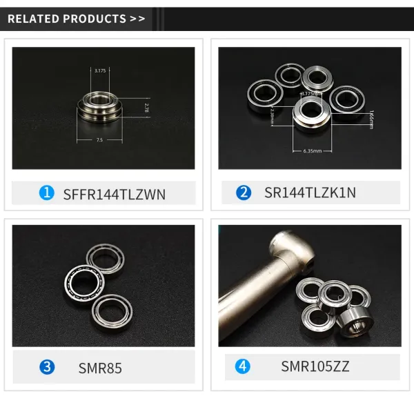 Sr144tlzwn 3.175*6.35*2.78 High Speed Dental Bearing for Dental Basic Operation Tools