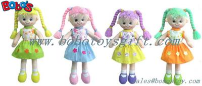 Softest Baby Toy Smiling Face Girl Stuffed 3D Toy In Colorful Hair