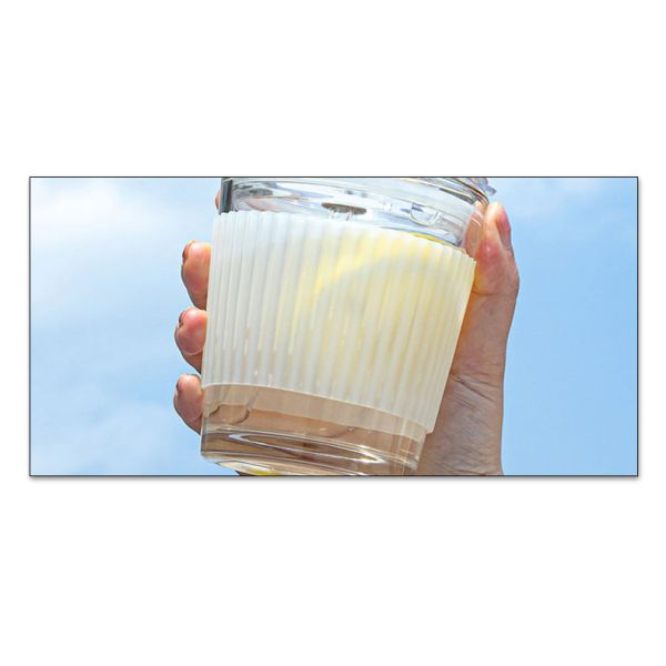 Coffee Mugs Portable Female Entourage Cold Milk Tea Glass with Handle and straw lid