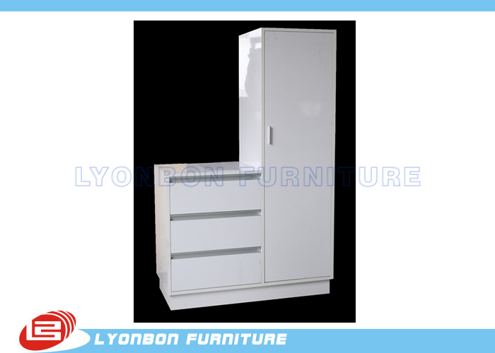 Белый ISO SGS шкафов дисплея MDF деревянный для повышать супермаркета
