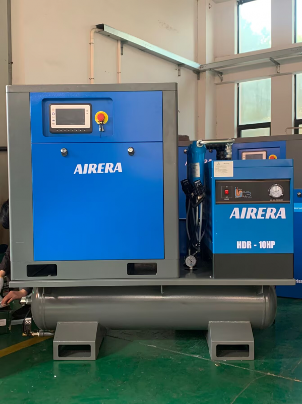 AIRERA AGSD-5.5 5.5kW Screw Air Compressor with Tank Mounted