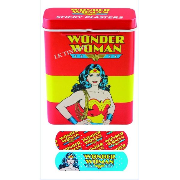 Lata de lata retangular do cigarro da atadura dos primeiros socorros do metal com tampa articulada