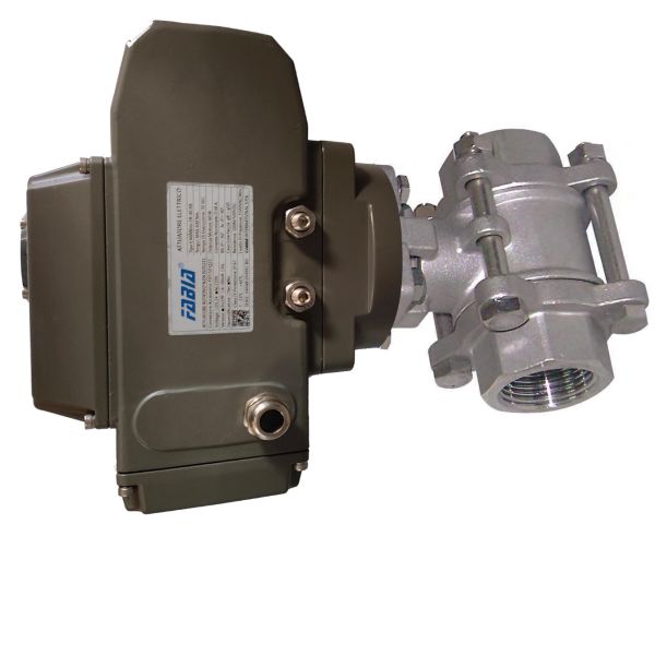 Электрический трехчленный шаровой клапан высокого давления с внутренними зубами