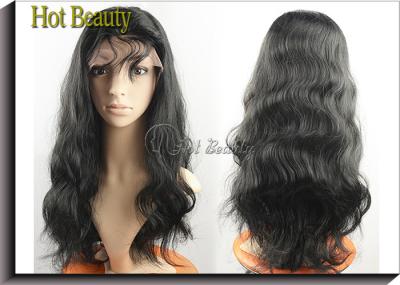 Virgin Human Hair Full Head Lace Wigs With Baby Hair , Natural Hairline Human Lace Wigs