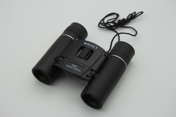 Dual Focus 8x21 Compact Folding Binoculars , Small Compact Travel Binoculars