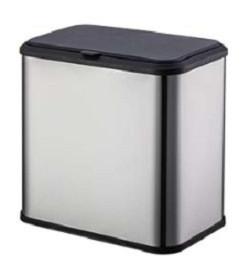 Kitchen Household Wall-mountable and Tabletop Dual-use Stainless Steel Trash Can with Lid