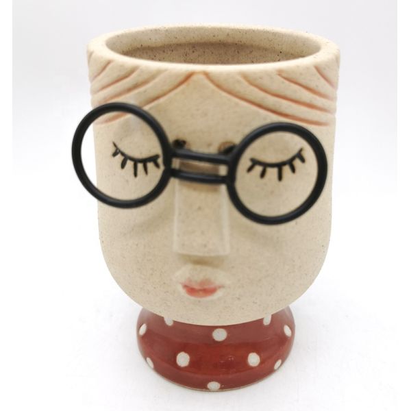 Порцелановые керамические горшки для соккулентов Красивый Instagram 3D уникальная форма леди