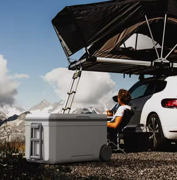 70L Outdoor Camping Ice Cooler Box 63x34x34.5cm Thermal Insulation