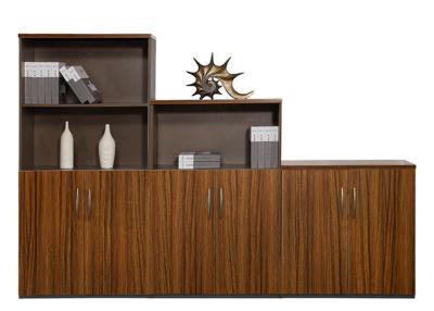 Melamine Office File Cabinets Golden Walnut Color Free Combination Low Noise