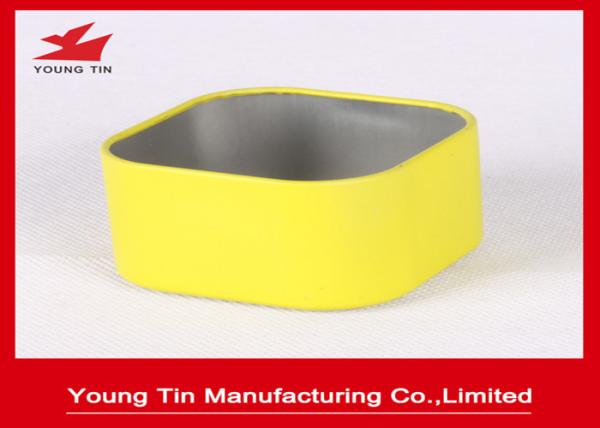 Square Printed Tin Boxes 0.23 MM , Metal Tinplate Children Draw Paintings Holder