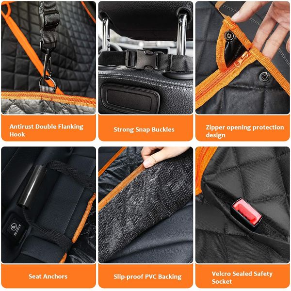 OEM Back Seat Dog Blanket 58in Dog Seat Cover With Door Protector