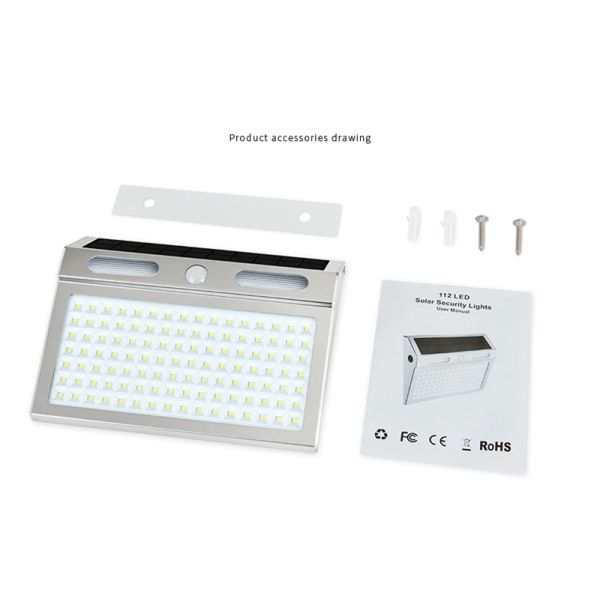 4 Lighting Modes Led Solar Outdoor Wall Porch Light With Motion Sensor IP65 Protection