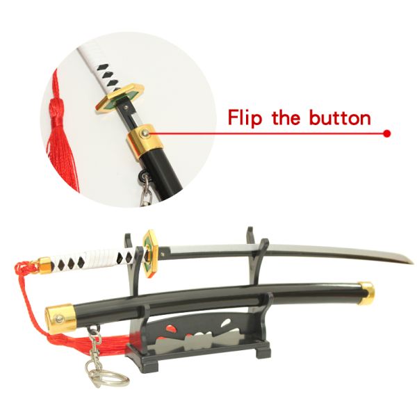 Durable Zinc alloy Demon Slayer Keychain Gift Sabito Metal Sword Model Katana Toys
