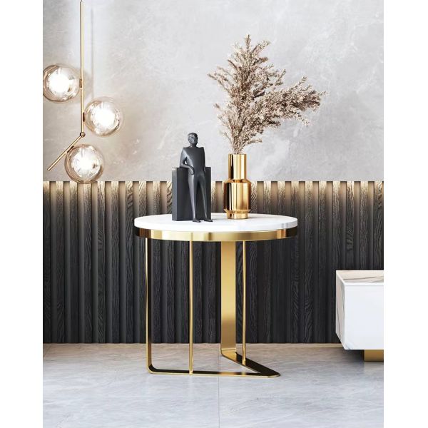 SEDIA Stainless Steel Marble Sofa Side Table For Living Room