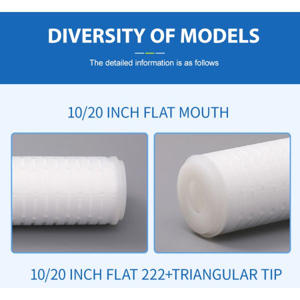 Water Purifier Beer Filter Industrial pp Folded 10 Inch RO Filter for Industrial Reverse Osmosis Water Filtration
