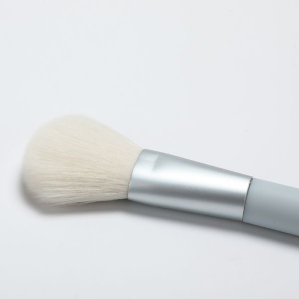 White PBT Hair Mini Makeup Brush Set 4pcs For Travel Plastic Handle