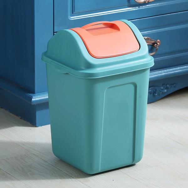 Household Garbage Can Swing Cover Living Room Rectangular Bathroom Trash Can Garbage Bin Waste Bin With Lid