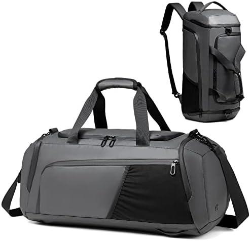 GYM DUFFLE BAG WATERPROOF SPORTS DUFFEL BAGS TRAVEL WEEKENDER BAG FOR MEN WOMEN OVERNIGHT BAG WITH SHOES COMPARTMENT