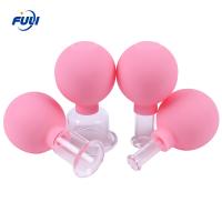 As anti celulites do absorvente cor-de-rosa da umidade limpam da terapia facial da massagem do corpo da família do silicone do copo o grupo colocando colocando do copo