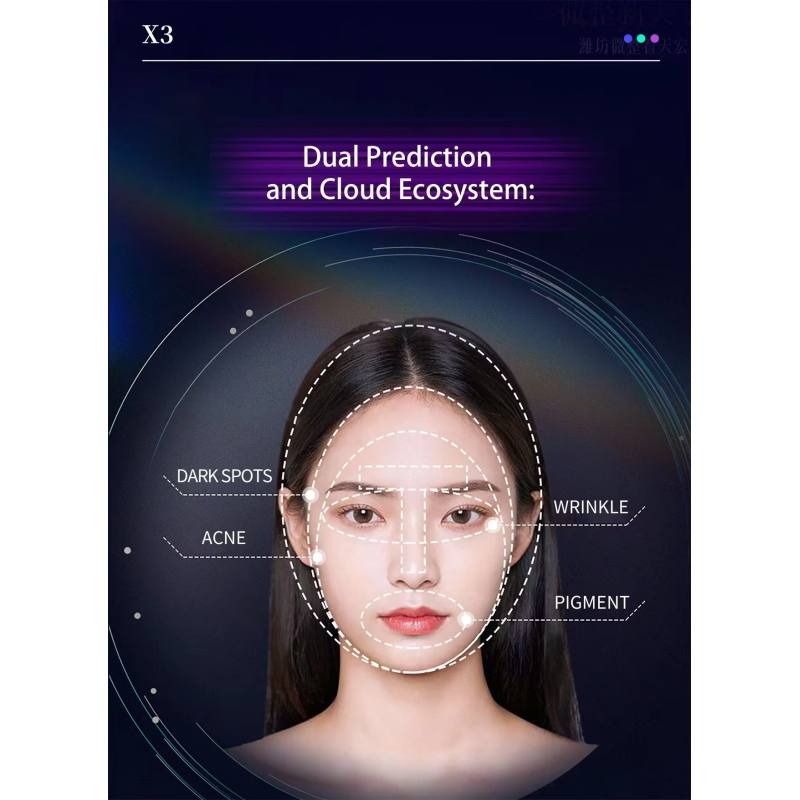 36 Milloins Pixel 8 Spectru 3D AI Facial Skin Detection Acne Pigment Scanner Skin Analyzer