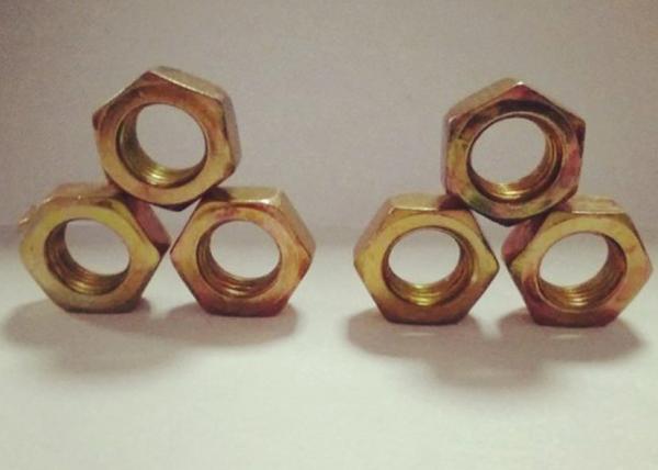 M10x1.25 Heavy Hex Nut Electroplate Color Zinc Plated With 8mm Thickness