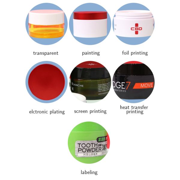 Опарникы лицевой сливк макияжа пустые замороженные косметические с черной крышкой