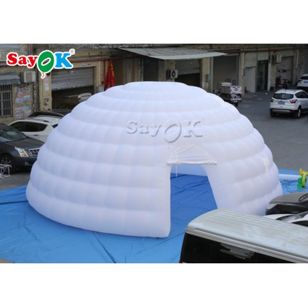 Ветровая палатка для кемпинга с двойным швом 8 м белая надувная воздушная палатка / выставочная палатка иглу-купол