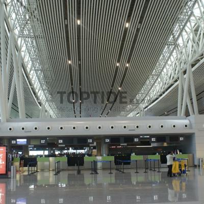 Custom Bending Aluminum Suspended Baffle Strip Curved Ceiling Tiles