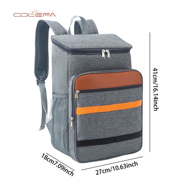 Custom Logo Insulated Backpack Large Capacity Outdoor Picnic Bag Oxford Cloth Waterproof Freshness-Preserving Cooler Backpack