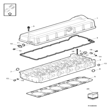 21079397 Cylinder Head Used For Vo-lvo Excavator Hydraulic Parts TAD1641VE TAD1642GE