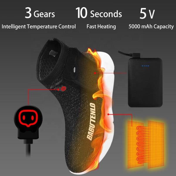 5V Rechargeable Heated Vest Electrically Heated Shoes With 5000mAh Rechargeable Power