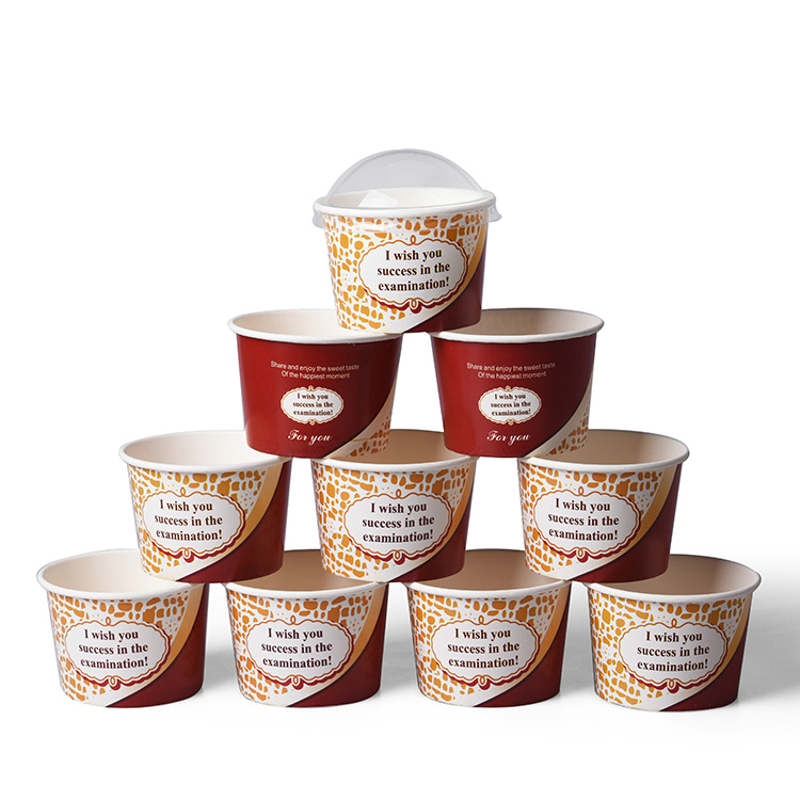 Custom Wholesale Ice cream Cups Bowls Packages Ice Cream Packaging Containers Paper Cup
