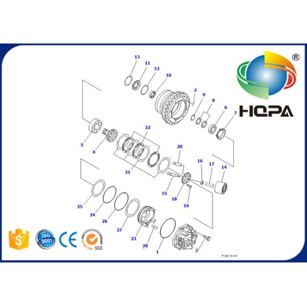 706-88-00150KT 706-88-00150 Travel Motor Seal Kit For Komatsu PC400-6 PC450-6