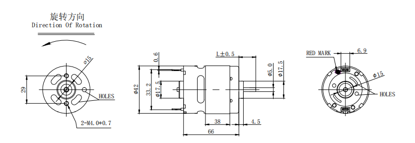 12V 775 motor de alta torsión de corriente continua imán permanente para la máquina de cinturón de rodamiento de bolas