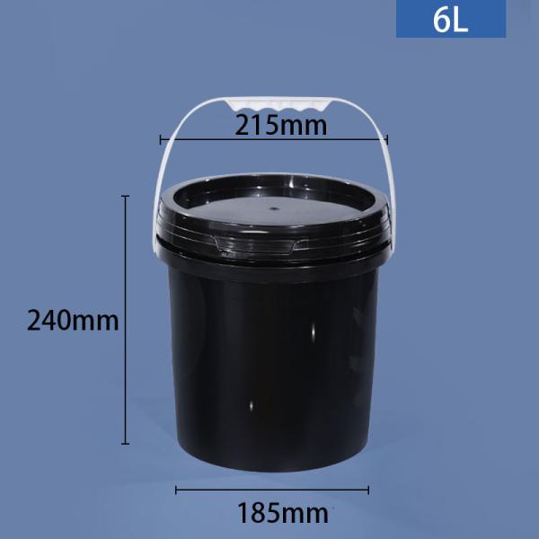 6L Household Clear Plastic Round Custom Printing Candy Popcorn Cookie Bucket With Lid