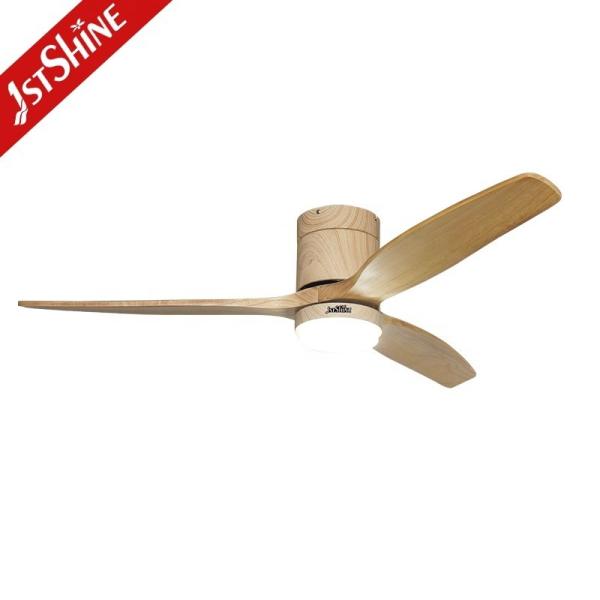 Ventilador de teto de madeira de alta velocidade de 52 polegadas com luz e tensão de entrada de 110-240V / 50Hz-60Hz