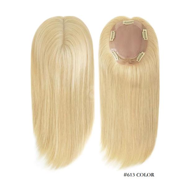 16 100% Chinese Cuticle Remy Hair Toupee for Women Hair Silk Top Hair Topper