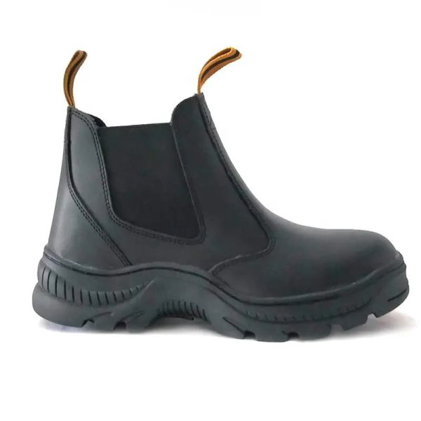 No Lace Chelsea Safety Shoes Unisex Slip On Steel Toe Work Boots For Engineers