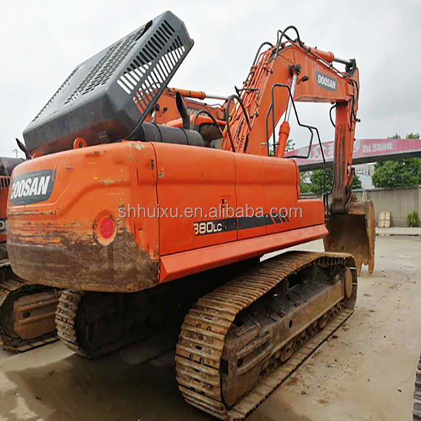 Vente à chaud de Doosan Meilleur vendeur d'occasion excavateur hydraulique à rampe DOOSAN DX380 Corée d'origine/machine de creusement d'occasion bon prix