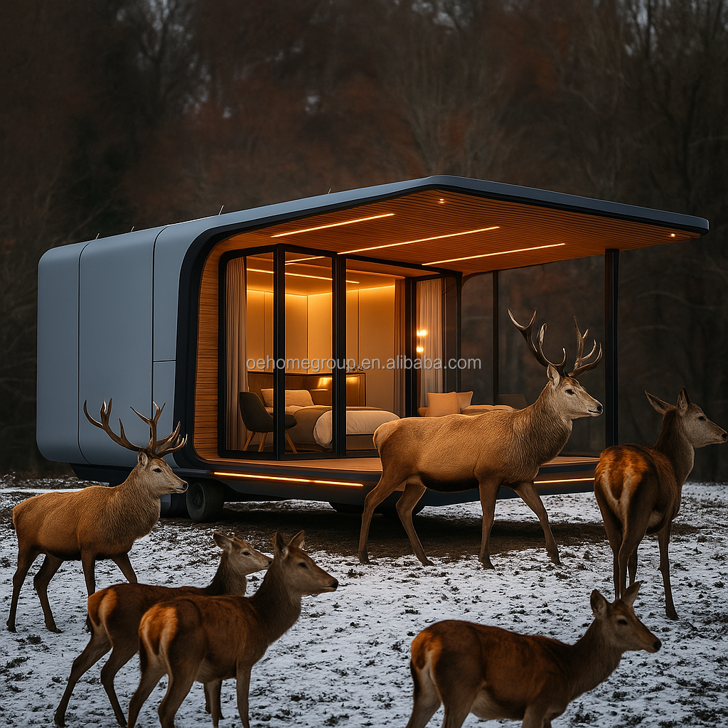 Luxury 20ft Modern Shipping Container House Small Residential Prefab Steel Structure For Hotels Villas Apartment Space