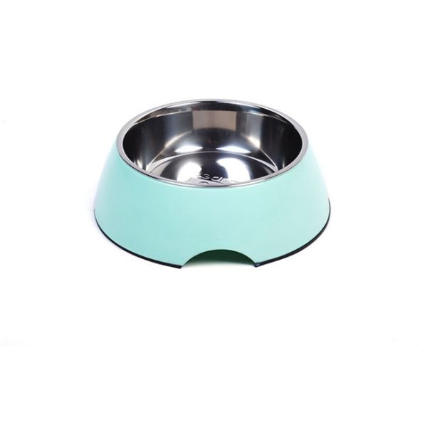 Round 14cm Rubber Bottom Dog Bowl Silicone 4.5cm Stainless Steel