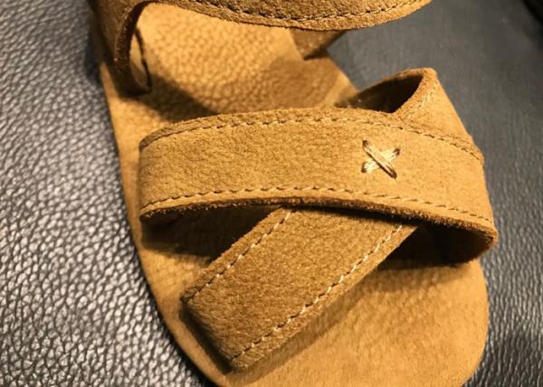 Open Toe Cowhide Soft Kids Shoes