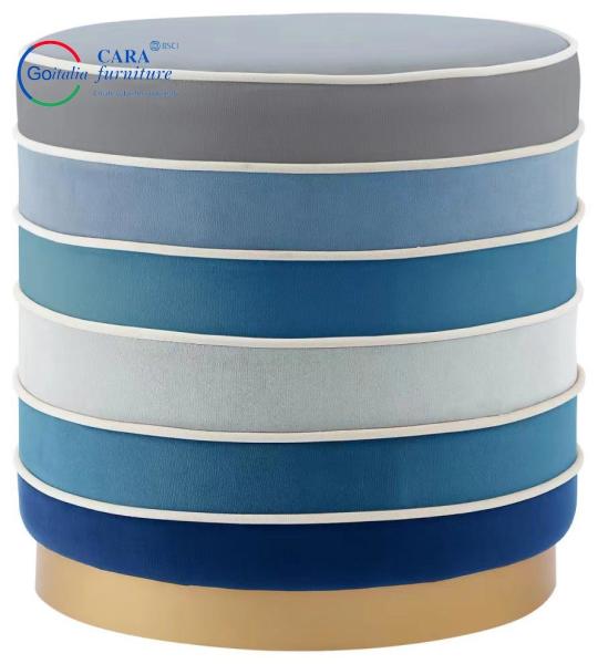 BB2016 Multiple Colors Combine Design Bed Side Furniture Small Round Seat Ottoman Stool For Hotels