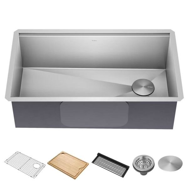 Modern Style Topmount Kitchen Sink featuring 3.5 Inch Drain Opening Rectangular Bowl Shape