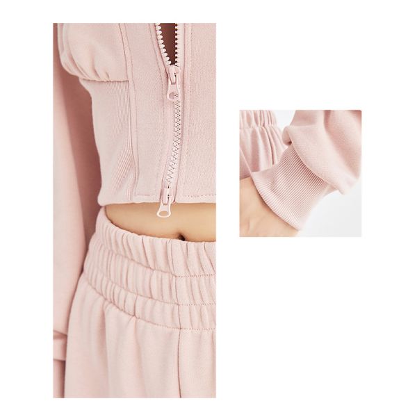 Oem Factory Manufacturer Custom Logo Outerwear Lounge Short Full Zip Workout Jacket