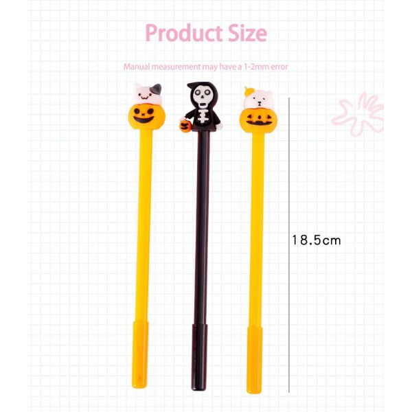 Halloween Plastic Gel Ink Pen Pumpkin Skeleton Student Gift Neutral Pen