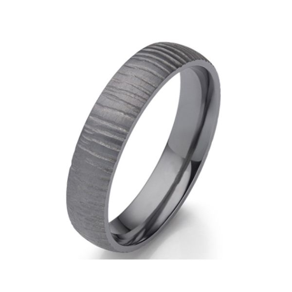 Tantalum Men Fashion Jewelry No Fade Waterproof Black PVD Fine Ring