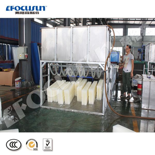Motor-driven 10 ton FIB-WHB Brine Cooling Block Ice Machine for Water-Cooling System