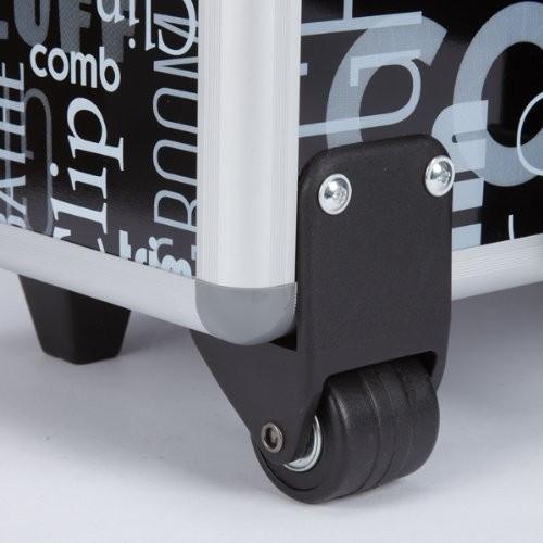 Aluminum Printing Hairdresser Tool Case , Professional Rolling Hairdressing Storage Case