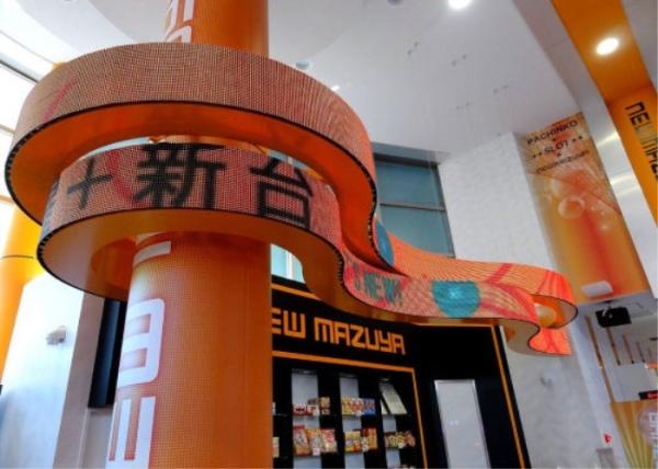 P2 flexible Led display with module size of 24x12cm for archiving curved displays